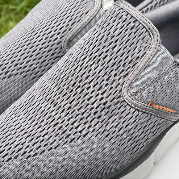 Skechers Equalizer Double Play Shoes Mens 7.5 Wide Gray Slip On Loafer 51509W - Picture 10 of 16